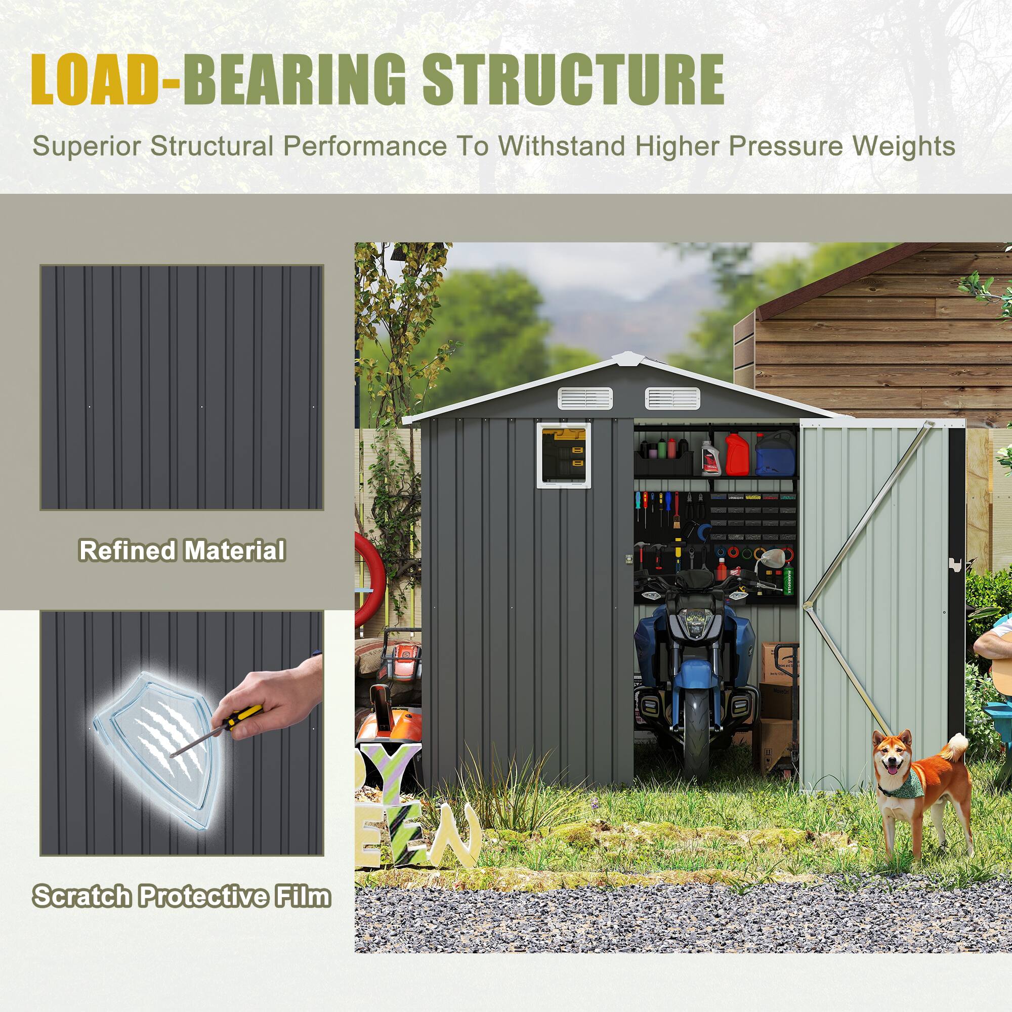 LOAD-BEARING STRUCTURE  
Superior Structural Performance To Withstand Higher Pressure Weights  

Refined Material  

Scratch Protective Film