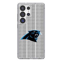 Keyscaper - NFL - Carolina Panthers Galaxy Clear Text Backdrop Design Case - S23 Ultra - Multicolor