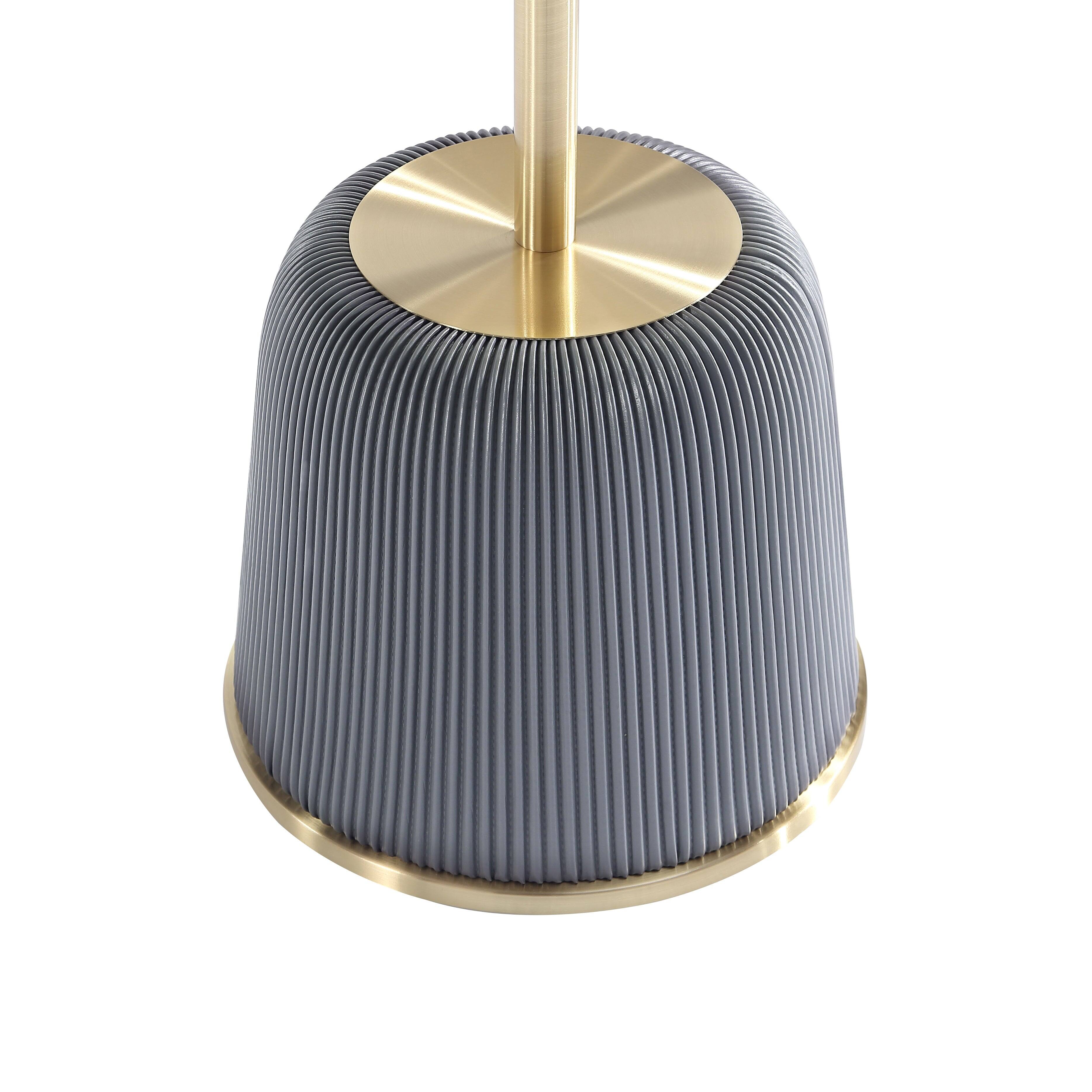 Alt View 1. Manhattan Comfort - Anderson Modern Metal Top Upholstered End Table - Set of 2 - Gray.
