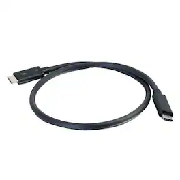 C2G - Refurbished Excellent - 757120288404 1.50 Feet USB-C Cable - 40 Gbps - Connector 1: Type C Male Thunderbolt 3, Connector 2: Type C Male - Black