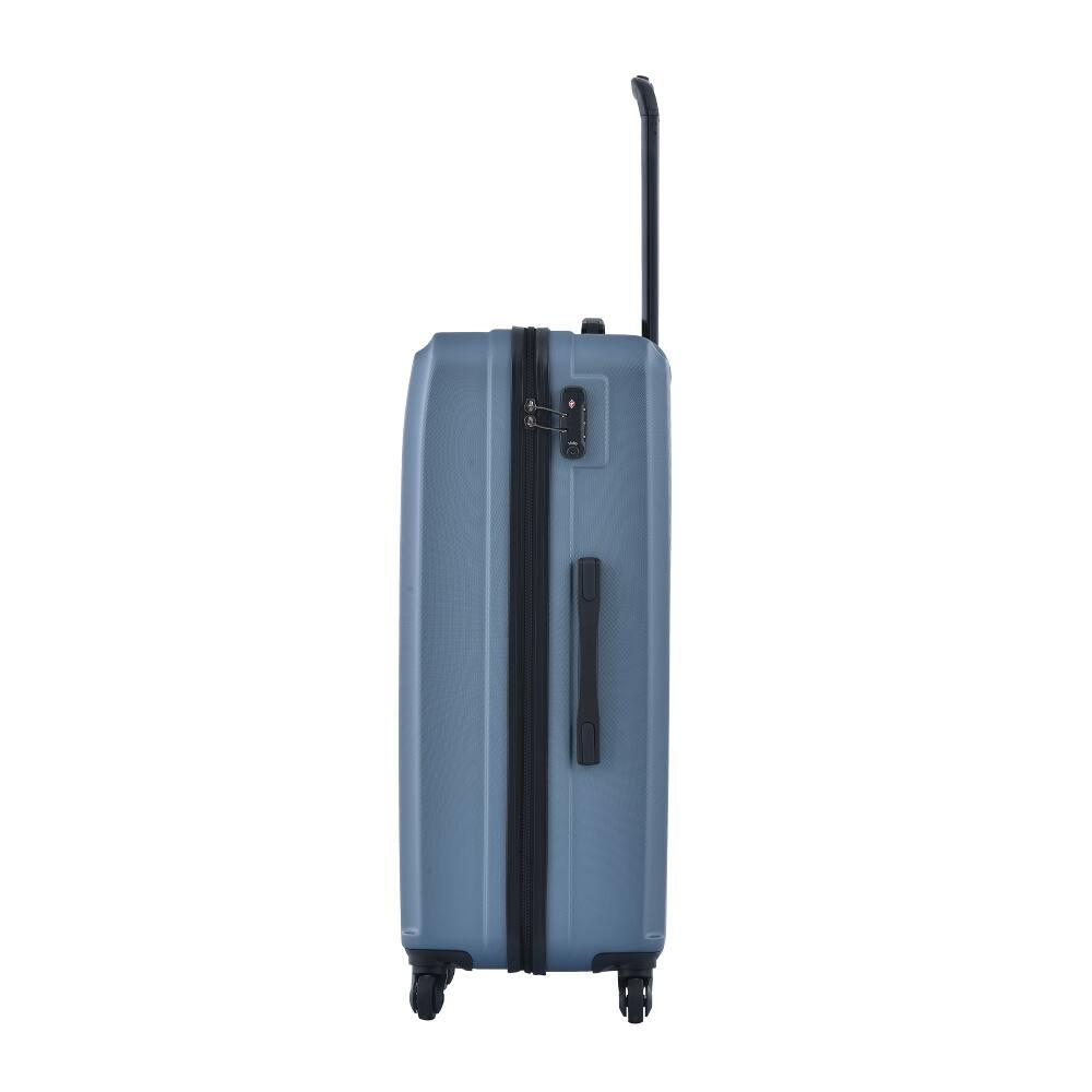 Left. Ropilly - Ropilly 3 Piece Luggage Set Blue Hard Case Luggage 20/24/28 Inch - Blue.