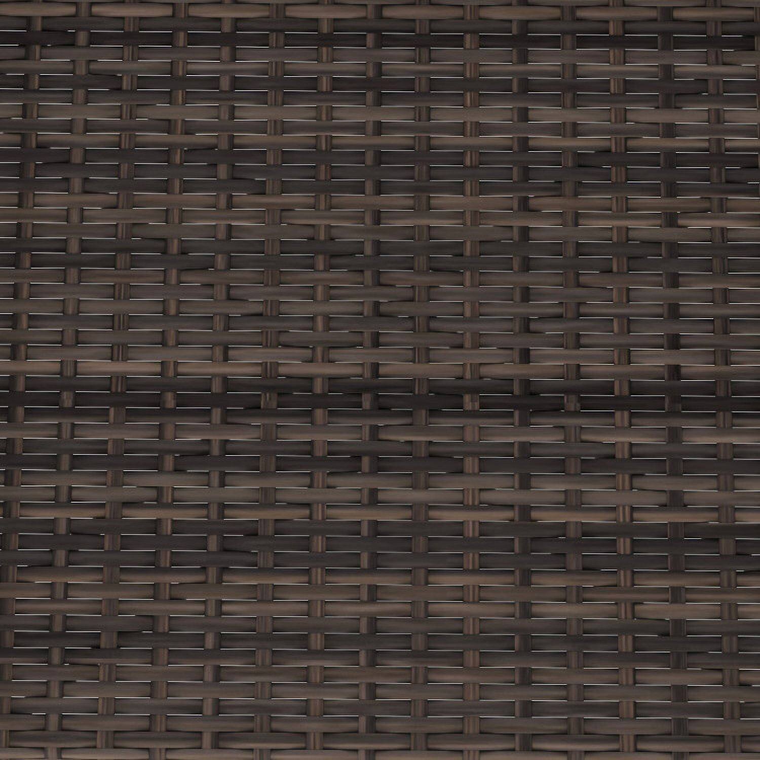Alt View 2. Pefilos - 4 Pieces Outdoor Wicker Conversation Bistro Set, Deluxe Outdoor Patio with Soft Cushions and Tempered Glass Coffee Table - Brown.
