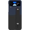Front. SaharaCase - FingerGrip Series Case with Strap for Samsung Galaxy Z Flip4 - Black/Blue.