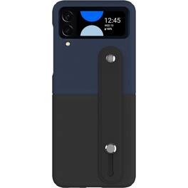 SaharaCase - FingerGrip Series Case with Strap for Samsung Galaxy Z Flip4 - Black/Blue