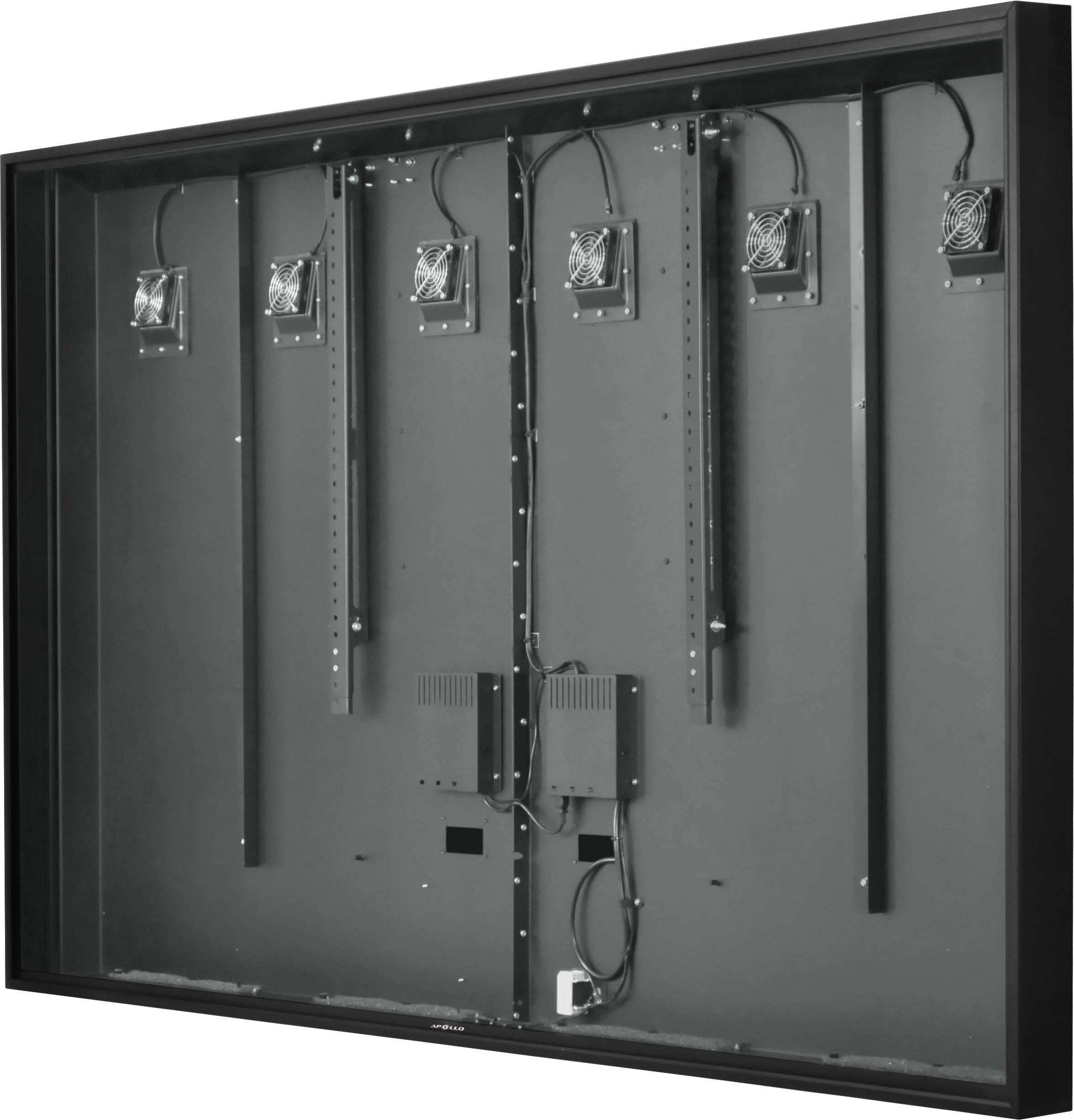 Angle. Apollo Enclosures - Apollo 100" Deluxe Outdoor TV Enclosure for 98" to 100" TVs, Quality Aluminum Construction, UL/CSA certified for safety - Black.
