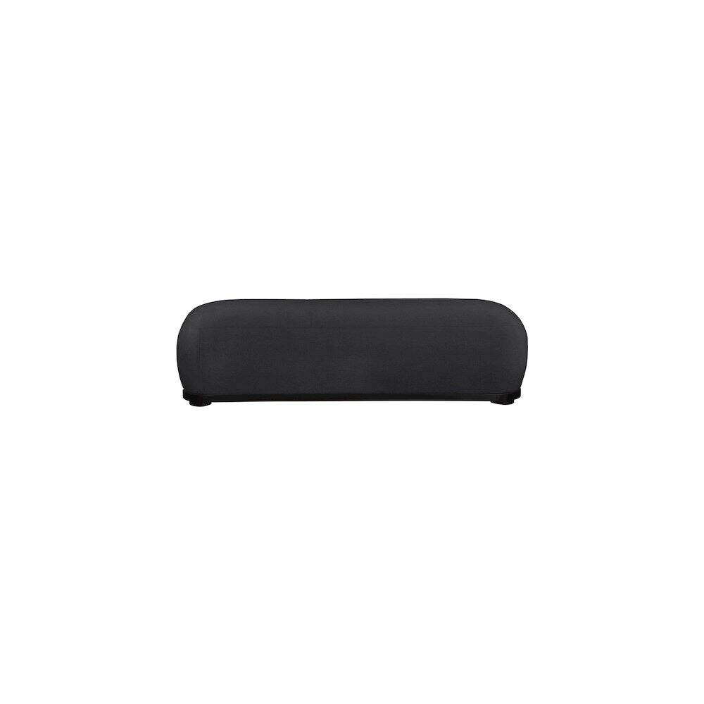 Alt View 2. Meridian Furniture - Calum Black Chenille Fabric Bench - Black.