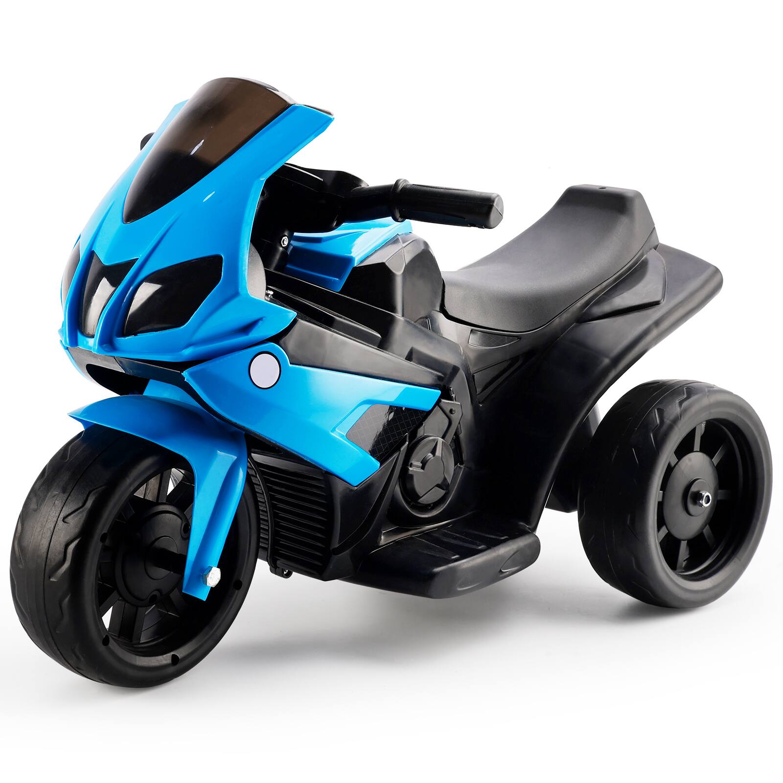 Front. Topteng - 6V Kids Electric Motorcycle with Remote Control - 3-Wheel Design, LED Light, for Ages 3-8 - Blue​​.