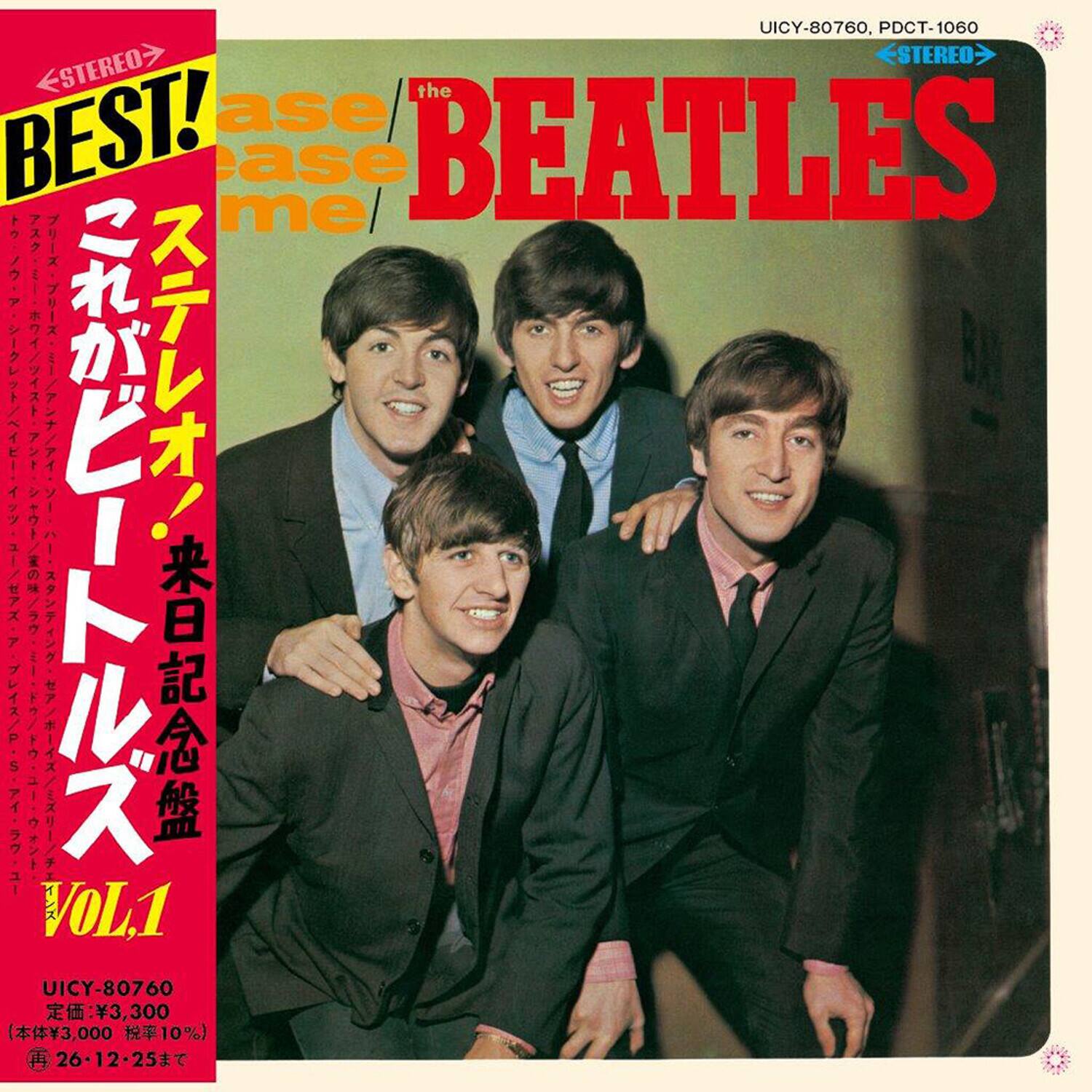 UICY-80760, PDCT-1060  
STEREO  
the BEATLES  
BEST!  
ase me  
VOL.1  
3,300  
3,000  
10%  
26-12-25