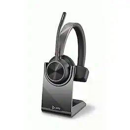 HP - Poly Voyager 4310 UC Wireless Headset + Charge Stand Single-Ear Headset w/Mic - Connect to PC/Mac via USB-A Bluetooth - Black