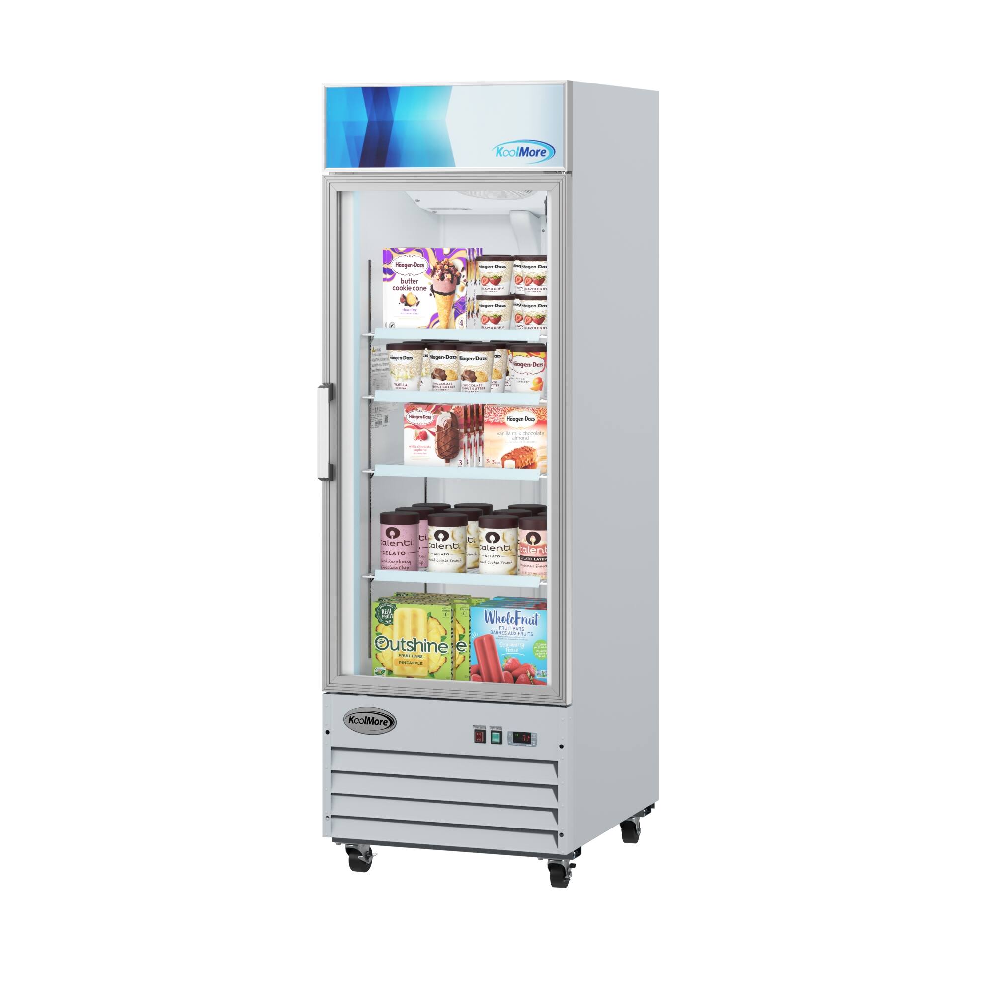 Koolmore 27 in. 1 Door Commercial Display Merchandiser Freezer 13