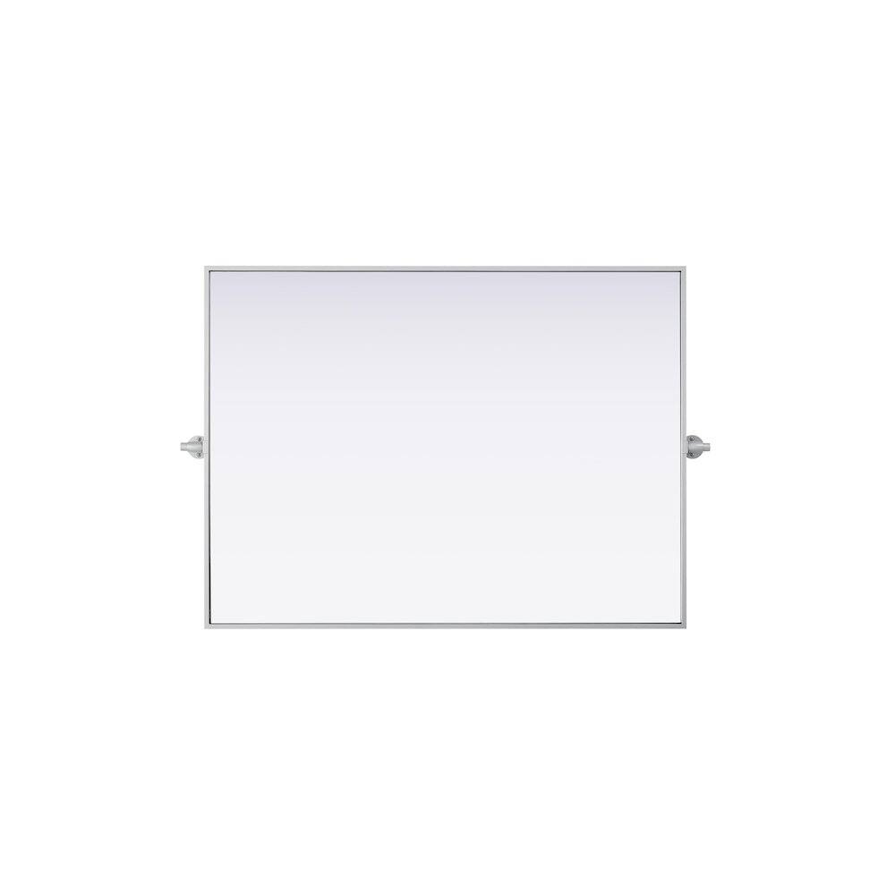 Alt View 3. Elegant Kitchen and Bath - Amoura 40X30 Pivot Mirror In Silver - Silver.