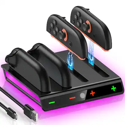 Front. Kitcheniva - Joy-cons Charging Dock For Nintendo Switch 2 (2025).