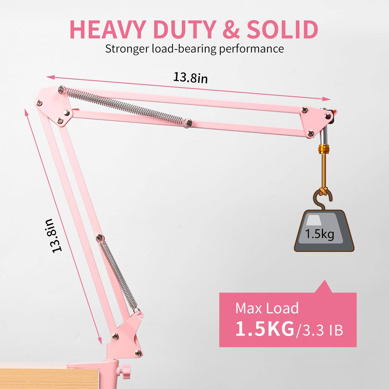HEAVY DUTY & SOLID  
Stronger load-bearing performance  

13.8in  
13.8in  

Max Load  
1.5KG / 3.3 IB