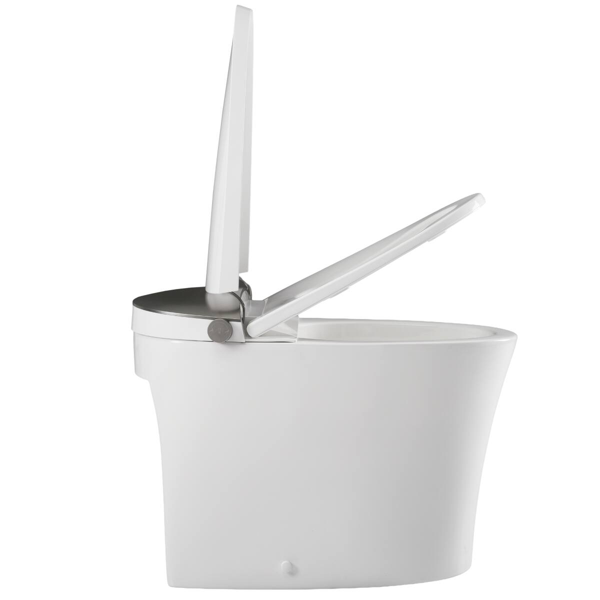 Alt View 9. Loheer - Loheer Elongated Smart Toilet with Bidet, ADA Comfort Height, Heated Seat and Dual Flush - Silver Grey and White.