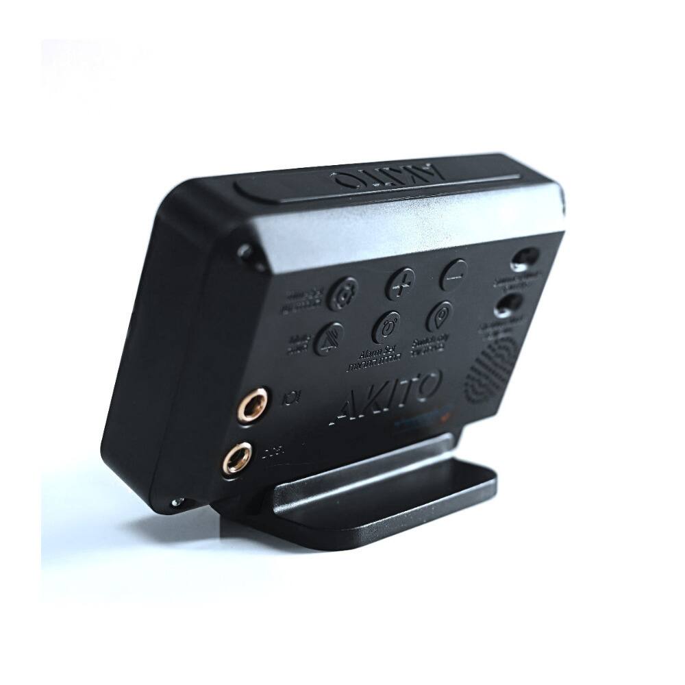 Left. Akito - Akito Wonder Watch Kosher Alarm Clock with Dual Alarm and Shabbos Mode - Black/White.