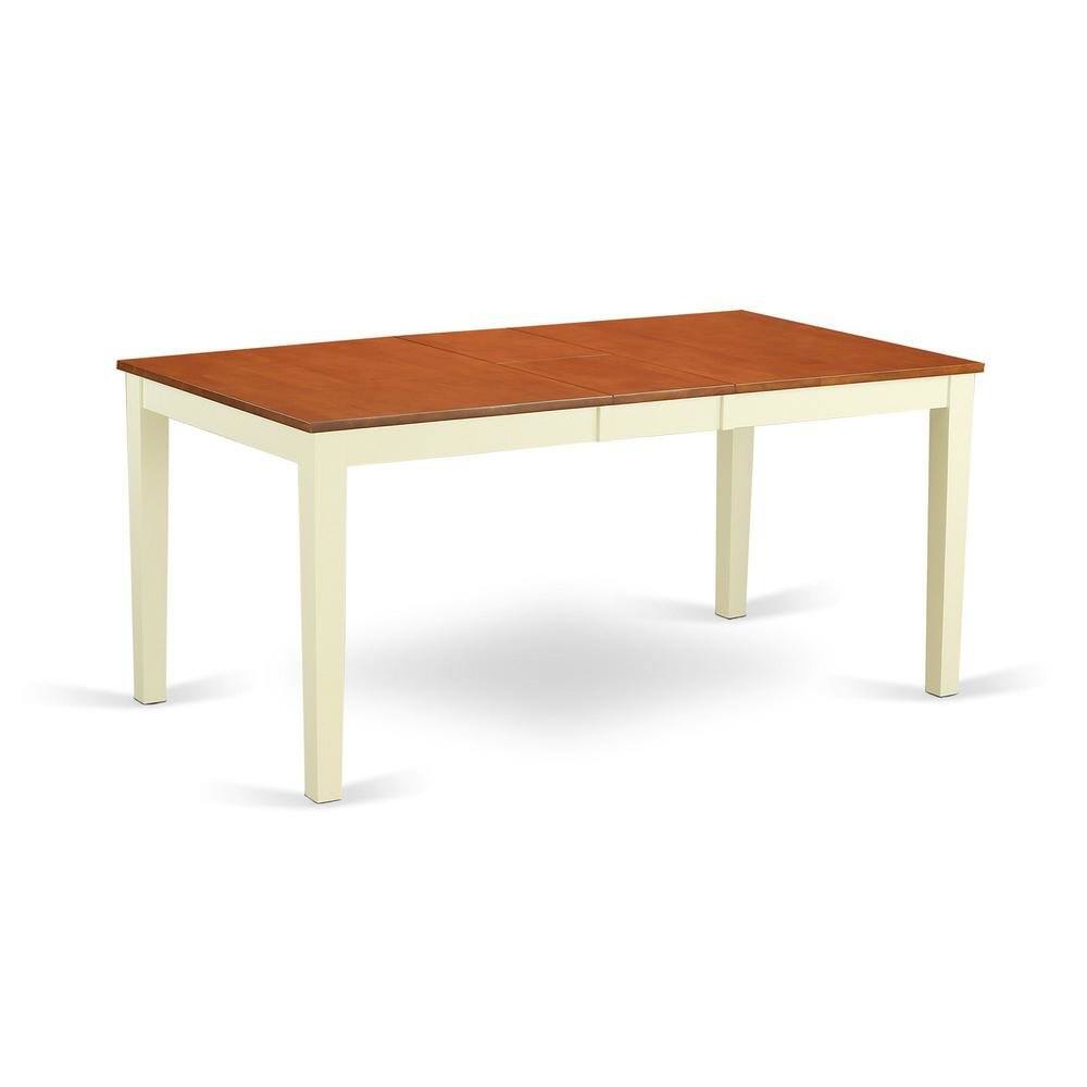 Left. FurniFact - Elegant Kitchen Table Set – Solid Wood Dining Room Table Set for 4 - Buttermilk & Cherry.