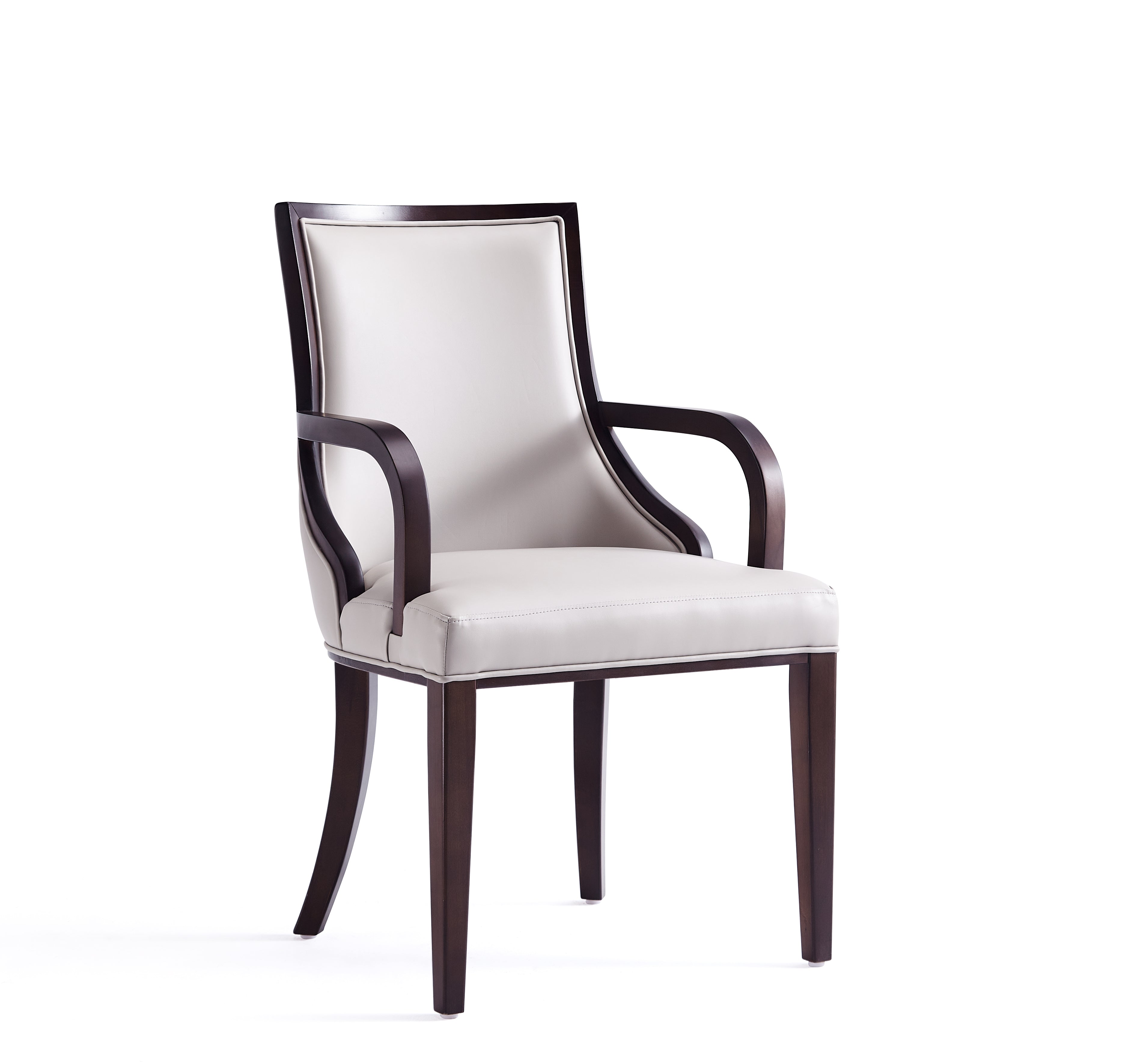 Back. Manhattan Comfort - Grand Traditional 6-Piece Dining Chair Set - Light Gray.