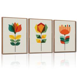 Hirose Alice - CHDITB Matisse Gallery Framed Canvas Wall Art Set Large Museum Exhibition Wall Decor Abstract Matisse Garden - Geometric Floral 16"L x 24"W