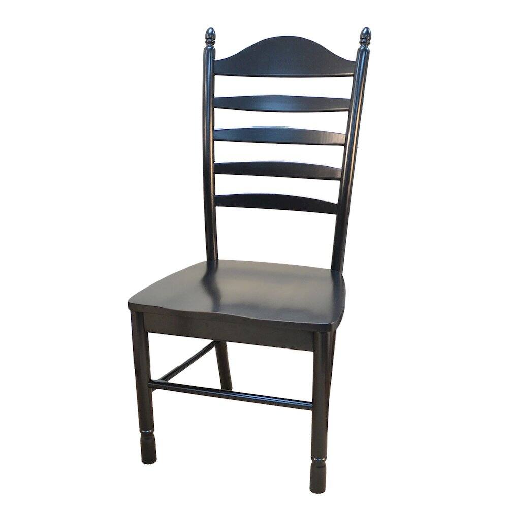 Alt View 1. Carolina Chair & Table - Fairview 36" Pedestal Dining Table with 4 Whitman Dining Chairs - Antique Black - Antique Black.