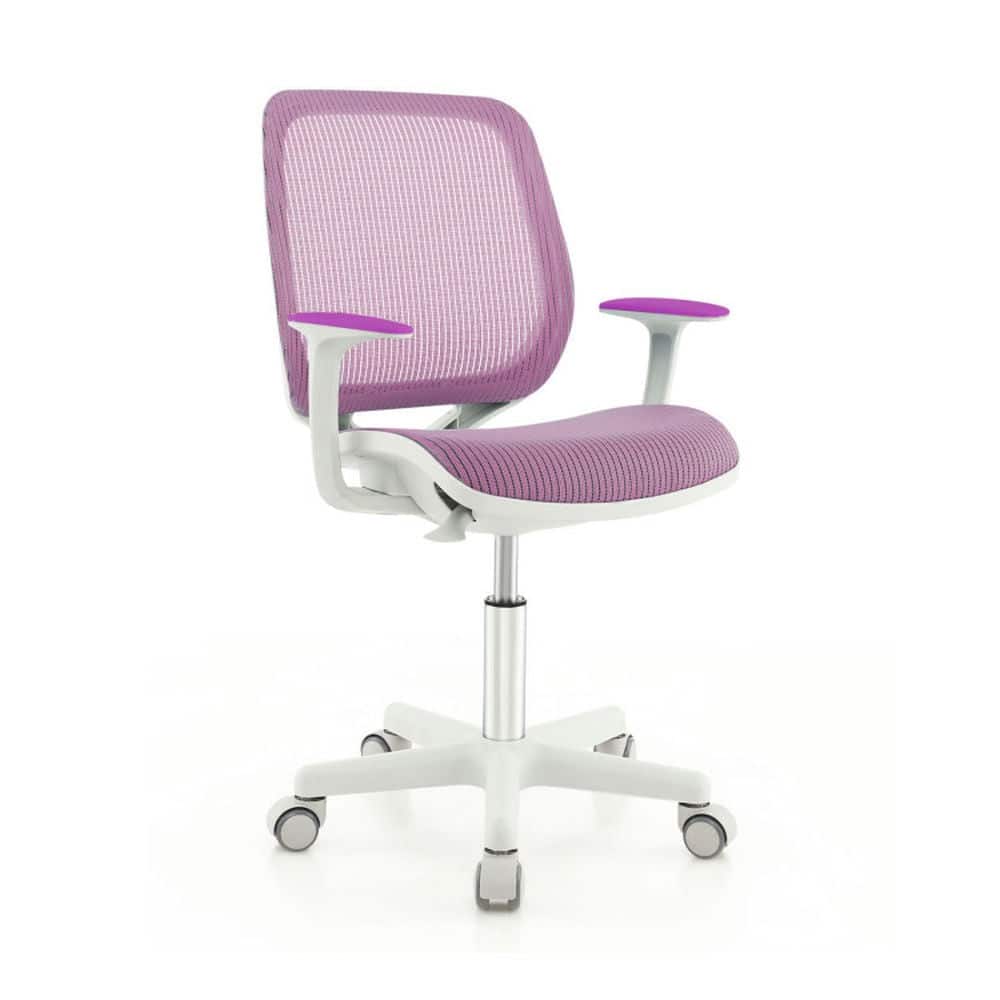 Kadyn - Swivel Mesh Children Computer Chair with Adjustable Height- Kids Chairs for Kids - Purple