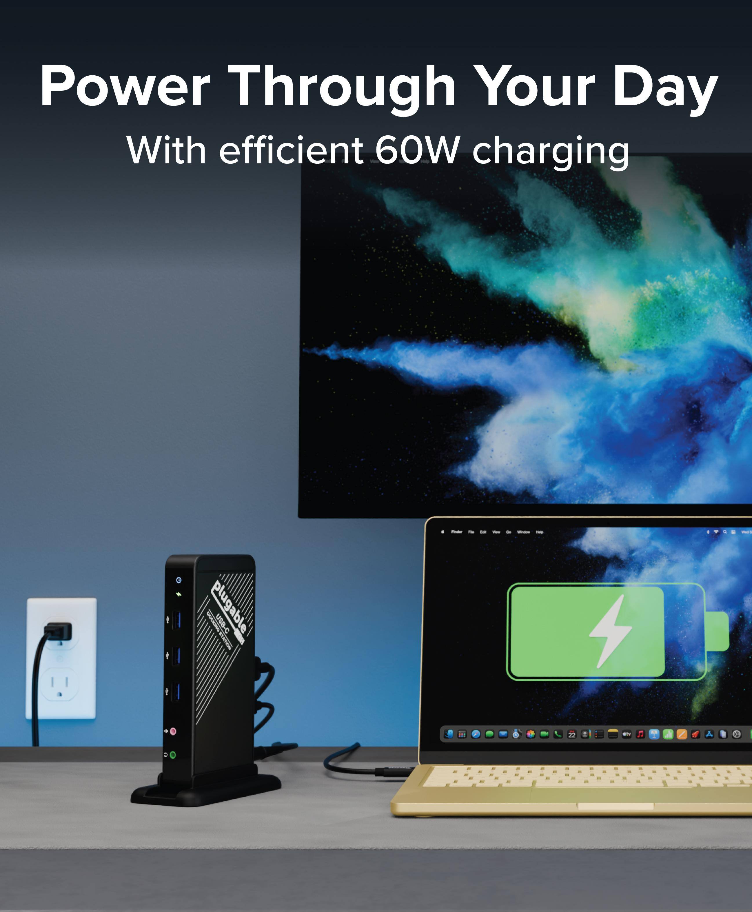 Power Through Your Day With efficient 60W charging