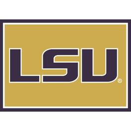 Imperial - LSU Tigers 7'8'' x 10'9'' Spirit Rug - Black