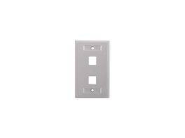 Cables to Go - C2G 03411 Two Port Keystone Single Gang Wall Plate, White
