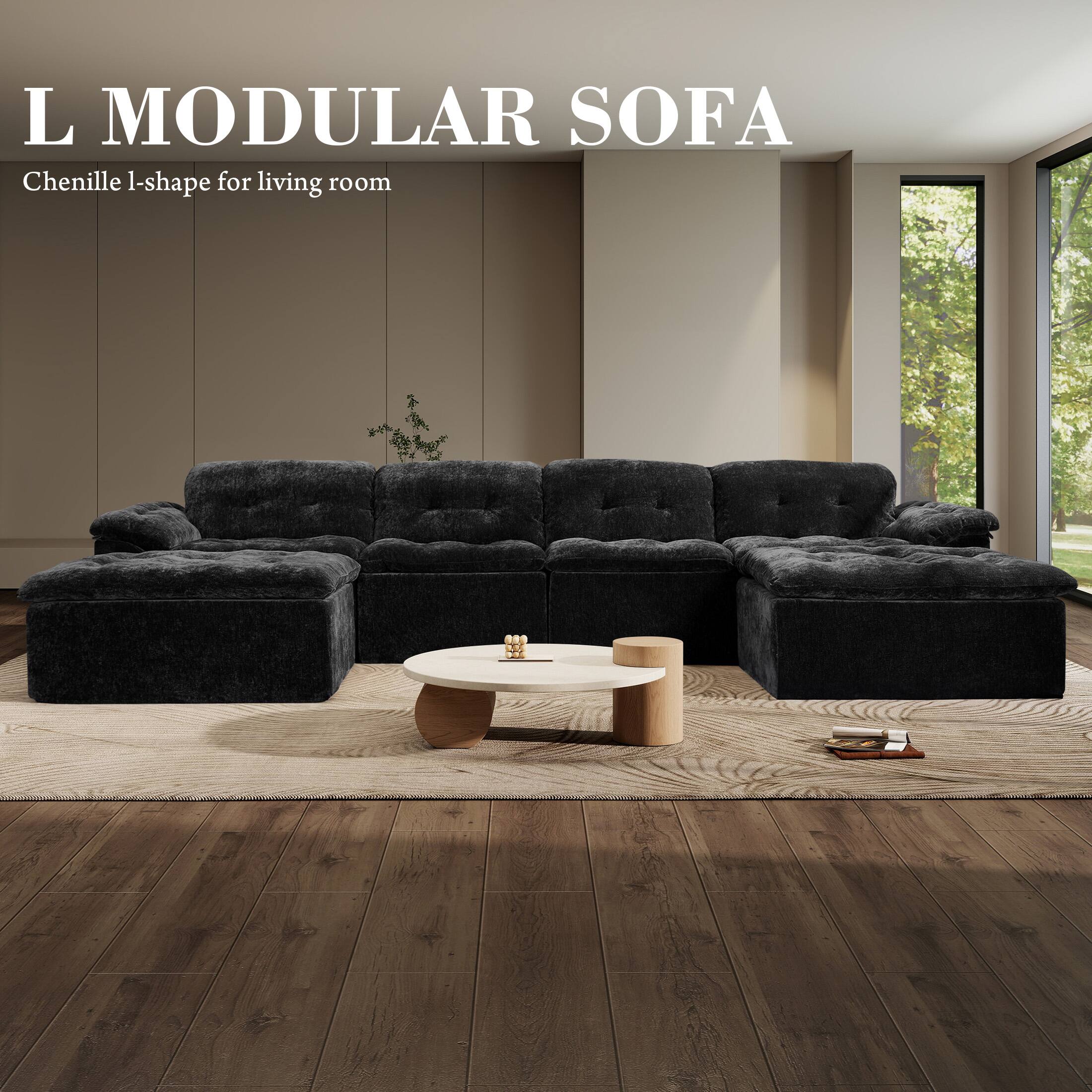 L MODULAR SOFA  
Chenille L-shape for living room