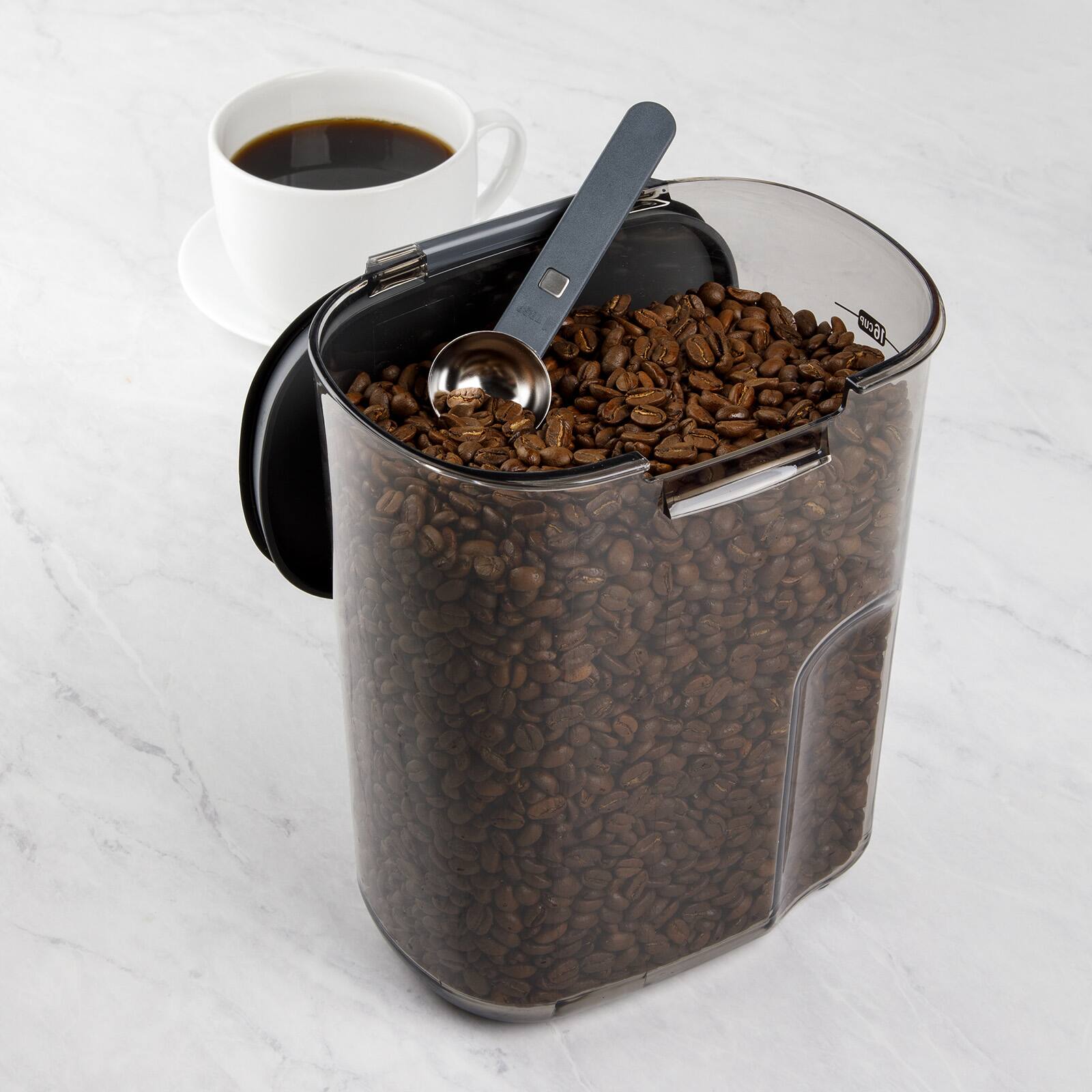 Alt View 4. Progressive International - ProKeeper+ Airtight Large Coffee Storage Container, Clear Plastic - Clear.