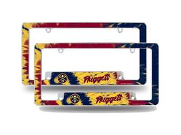 Rico Industries - Denver Nuggets Chrome Metal (Set of 2) License Plate Frames - Multi