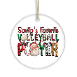 OrnamentallyYou - Santas Favorite Volleyball Player Christmas Ornament Athlete Gift - Multi-colored