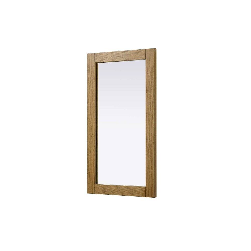 Alt View 3. Elegant Kitchen and Bath - Noah Wooden Rectangle Mirror 18 x 32 in Honey Teak - Honey Teak.