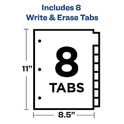 Includes 8 Write & Erase Tabs

11" x 8.5"
