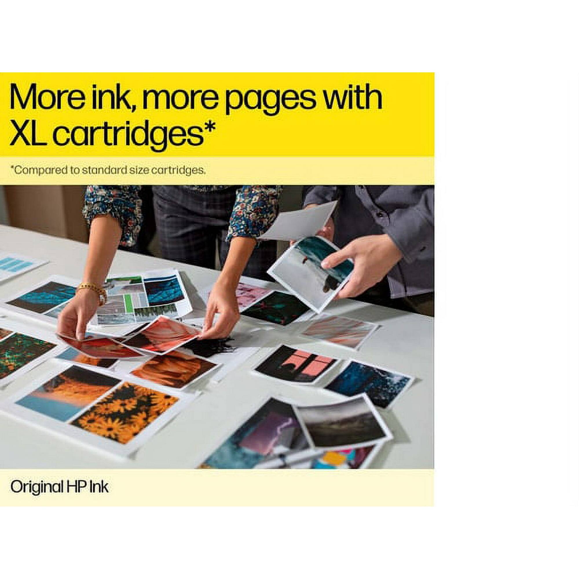 More ink, more pages with XL cartridges*  
*Compared to standard size cartridges.  

Original HP Ink