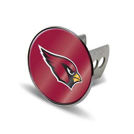 Front. Rico Industries - Arizona Cardinals Heavy Duty Chrome Trailer Hitch Cover w/ Laser Cut Insert - Multi.