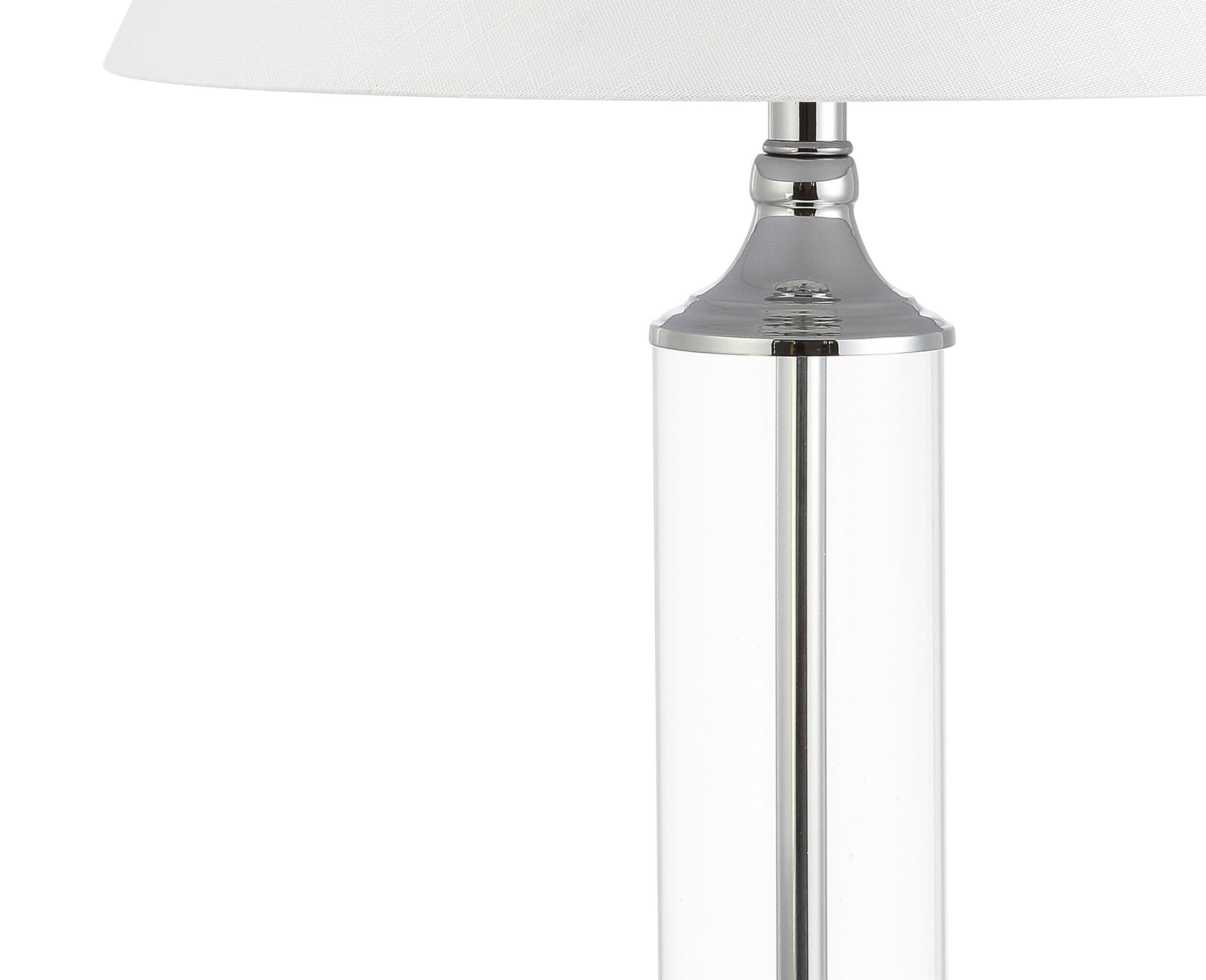 Alt View 6. Jonathan Y - Astor 29" Glass LED Table Lamp, Clear/Chrome (Set of 2) - Clear.