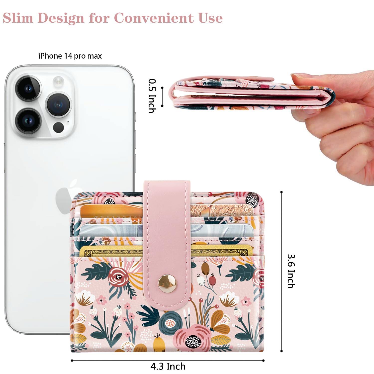 Jadie Link Slim Bifold Wallet Rfid Credit Card Small Cute Holder Women ...