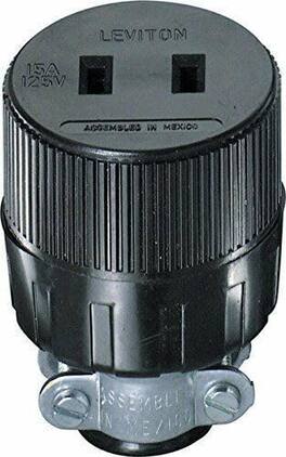 Leviton - Round Connector (c20-00612-000) - Black