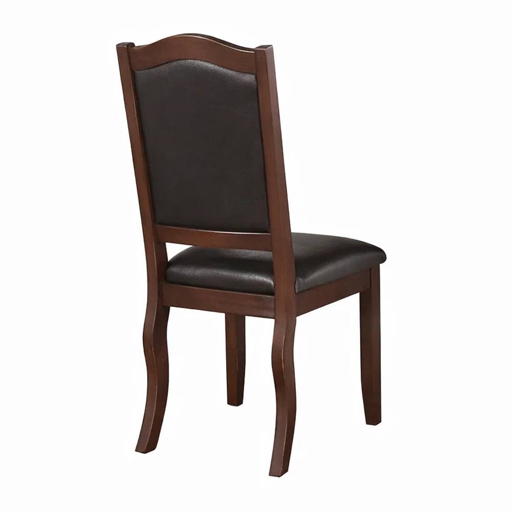 Alt View 4. Manhattan Lane - Contemporary Rubber Wood Dining Chair, Set Of 2, Brown And Black - Brown And Black.