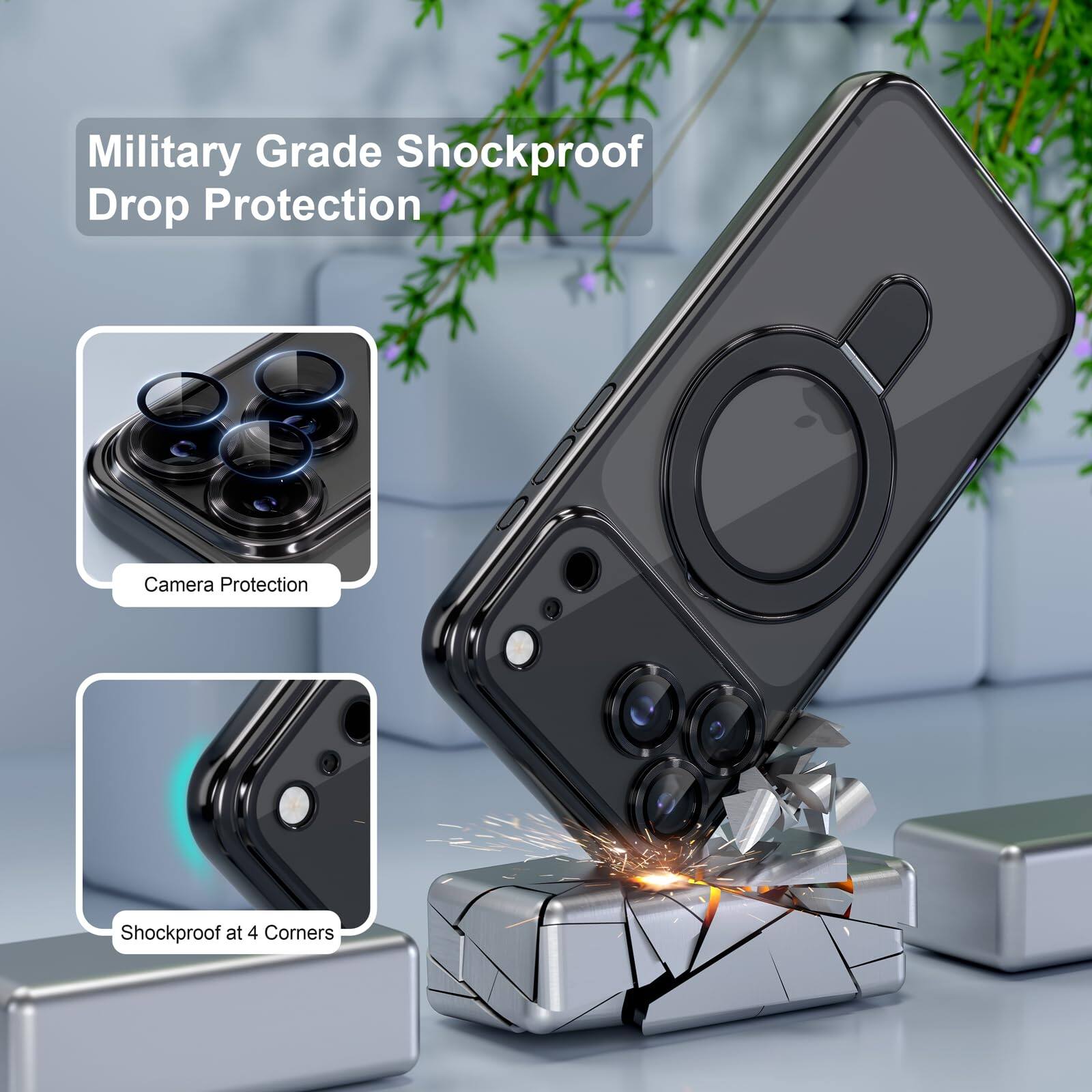 Military Grade Shockproof Drop Protection  
Camera Protection  
Shockproof at 4 Corners