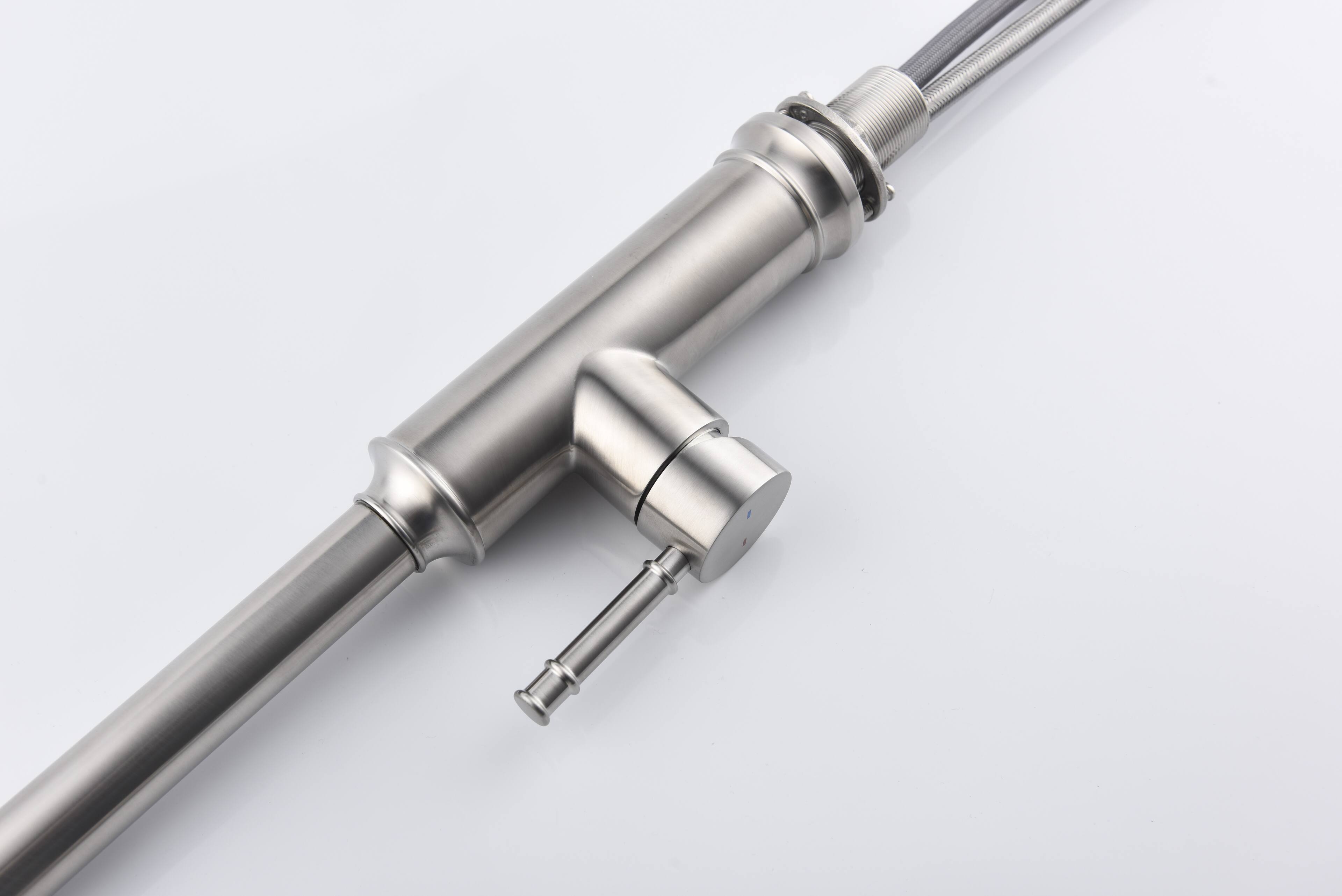 Alt View 8. Siljoy - Kitchen Faucet with Pull Down Sprayer - Brushed Nickel.