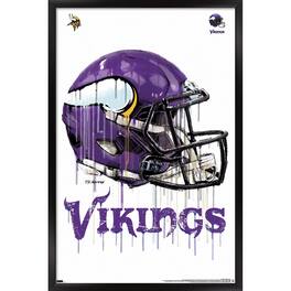 Trends International - Minnesota Vikings 24.25'' x 35.75'' Framed Helmet Poster - Multicolor