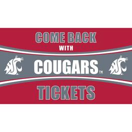Evergreen Enterprises - Washington State Cougars 28" x 16" Come Back With Tickets Door Mat - Multicolor