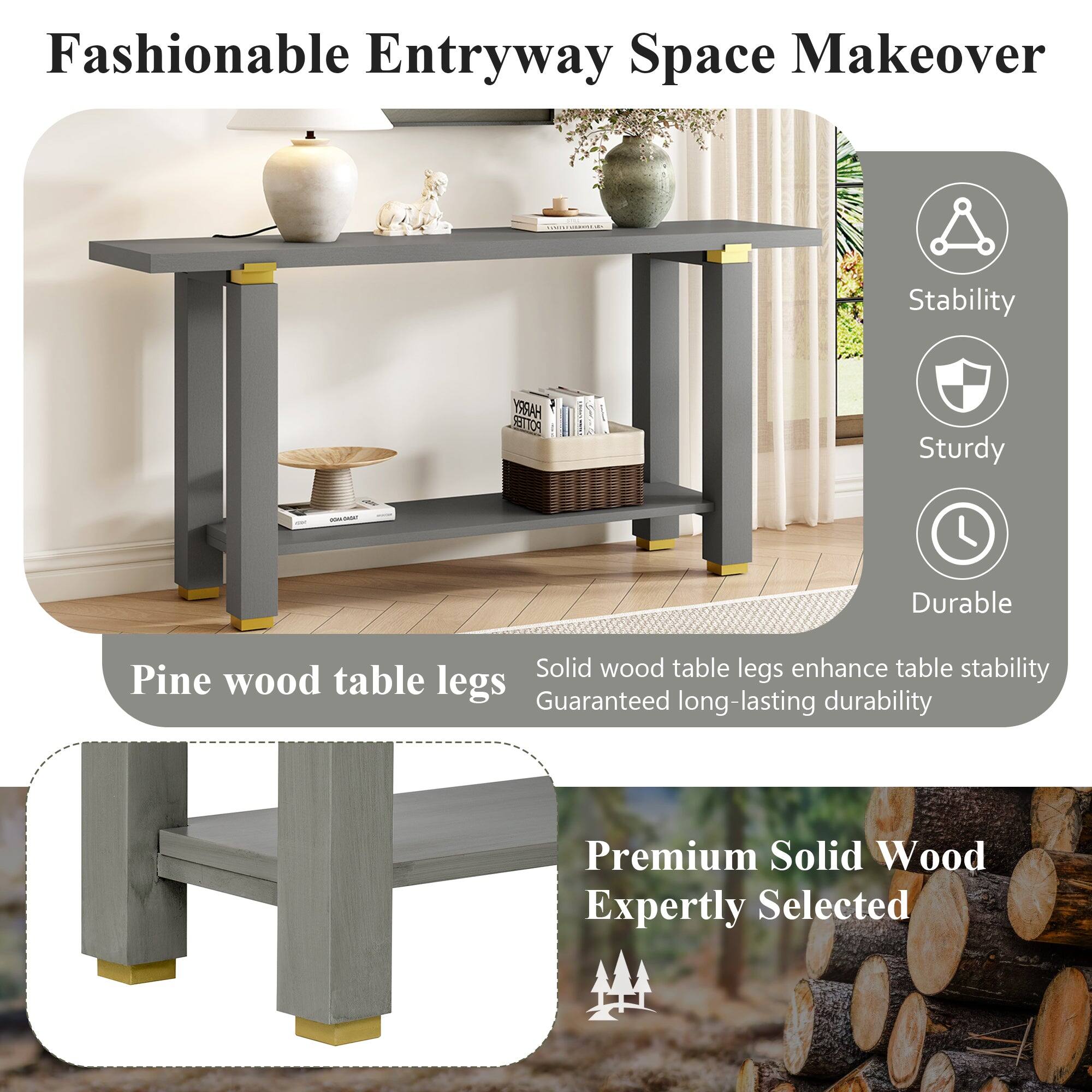 Fashionable Entryway Space Makeover

Pine wood table legs

Solid wood table legs enhance table stability
Guaranteed long-lasting durability

Premium Solid Wood Expertly Selected

Stability
Sturdy
Durable