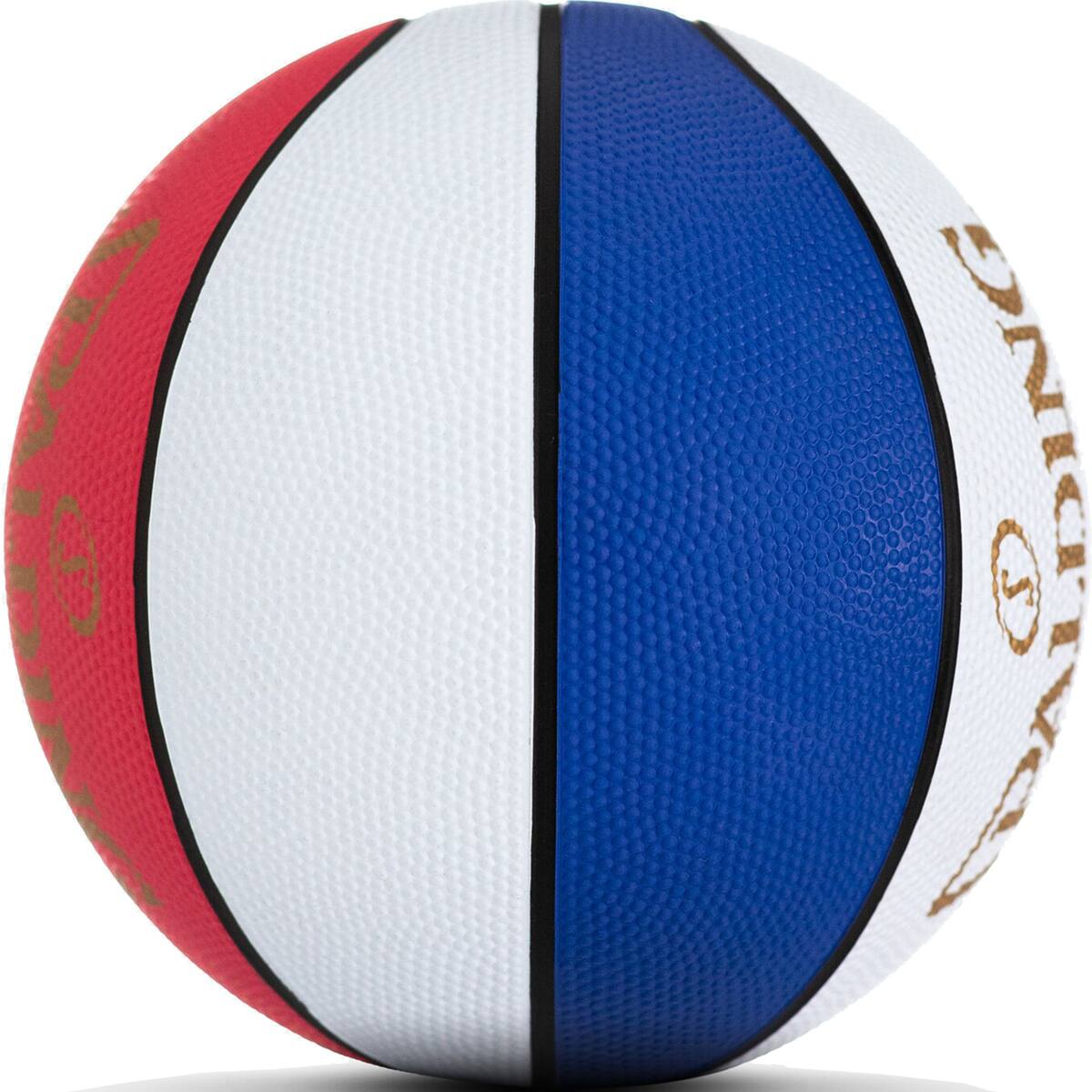 Alt View 3. Spalding - Spalding 22" Lay-Up Mini Rubber Outdoor Basketball - Red/White/Blue - Red/White/Blue.