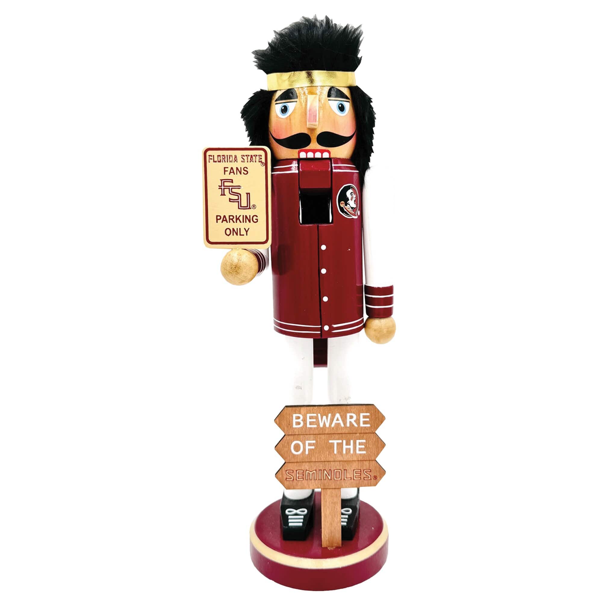 Santa's Workshop - Florida State Seminoles 12" Beware Nutcracker - Garnet