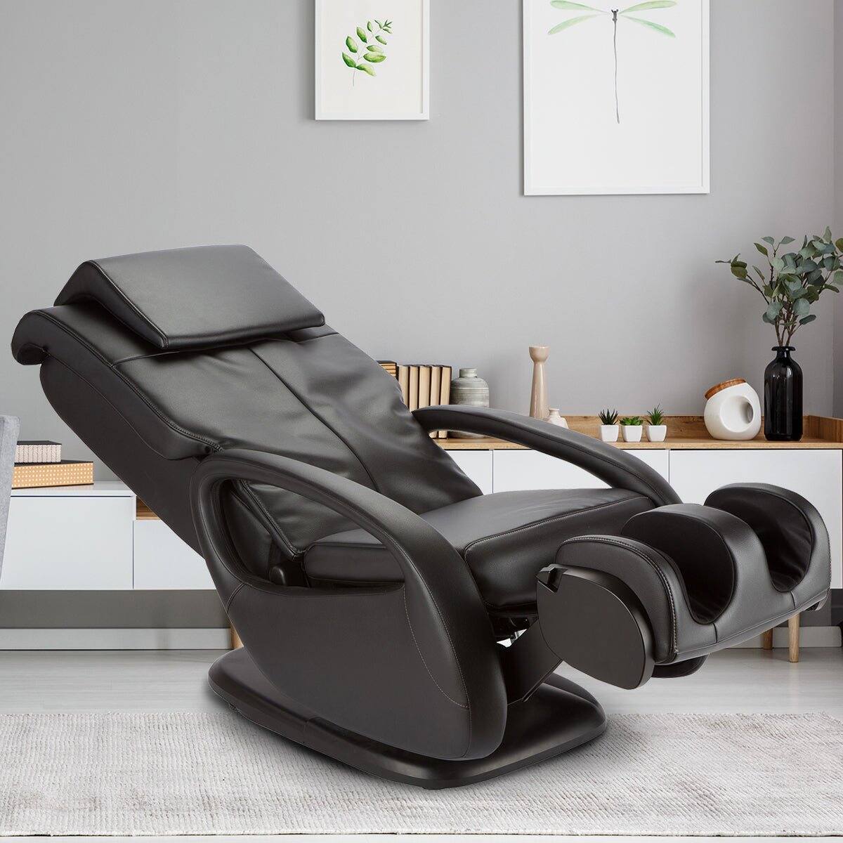 Angle. Human Touch - WholeBody 7.1 Full Body 3D Massage Chair Recliner with Heat, Foot & Calf Massage and Swivel Base - Black.