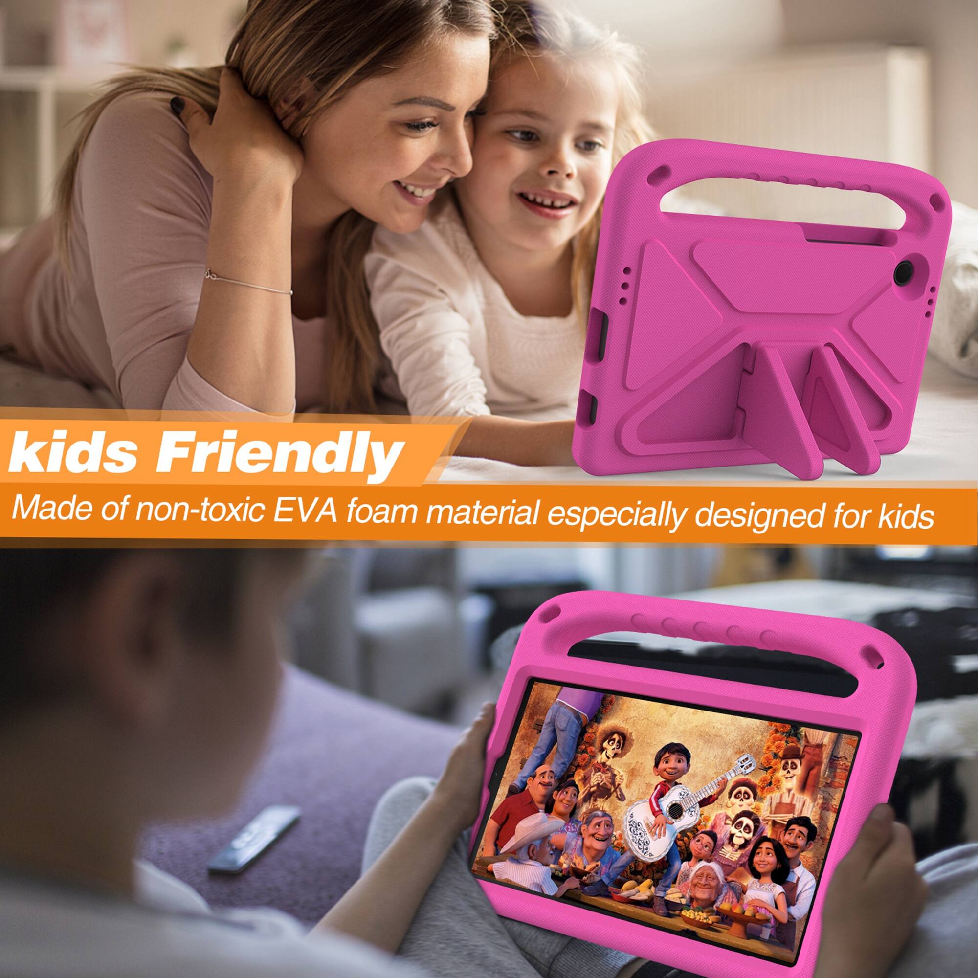 kids Friendly  
Made of non-toxic EVA foam material especially designed for kids