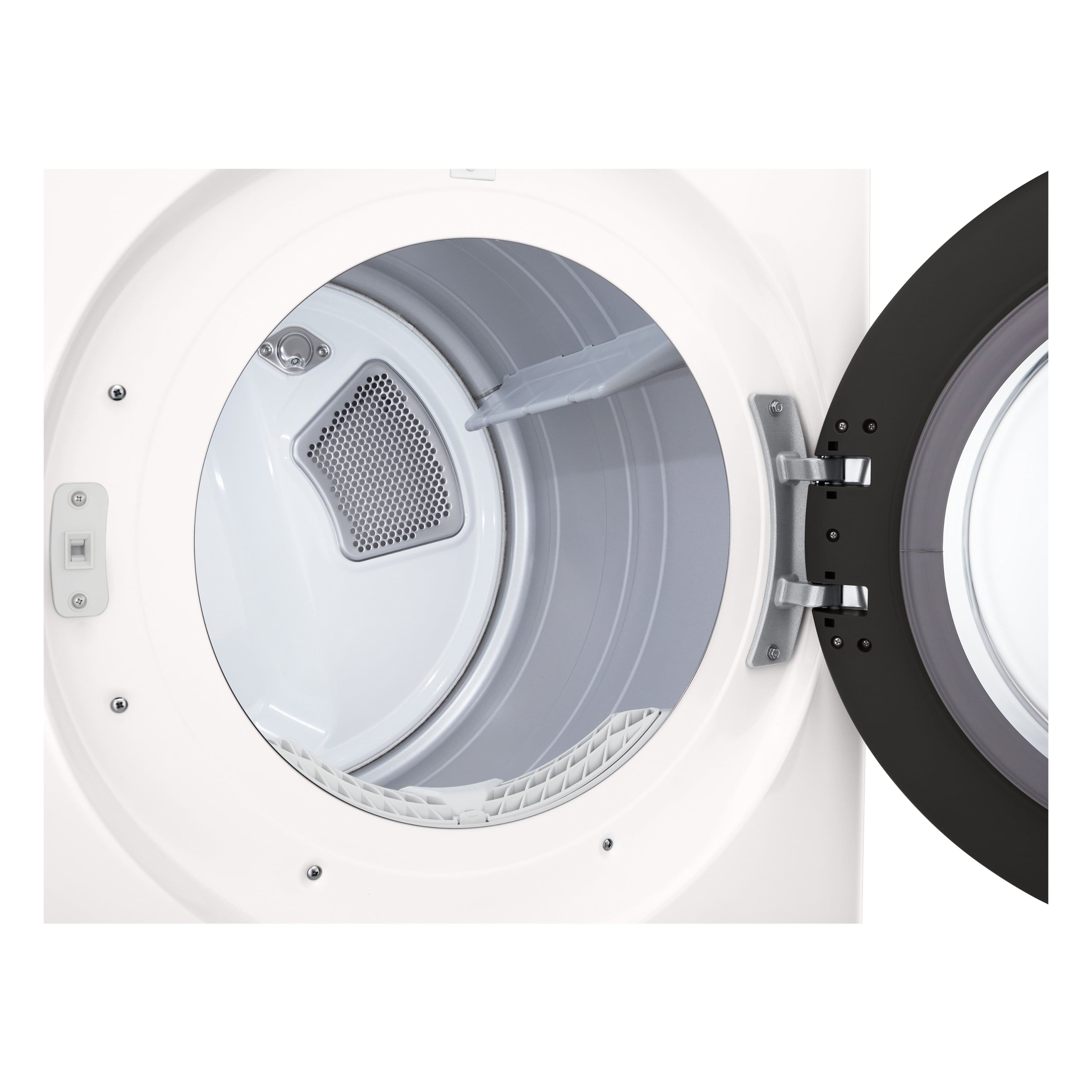 Alt View 9. LG - 7.4 Cu. Ft. Stackable Smart Electric Dryer with Steam and AI Sensor Dry - Alpine White.