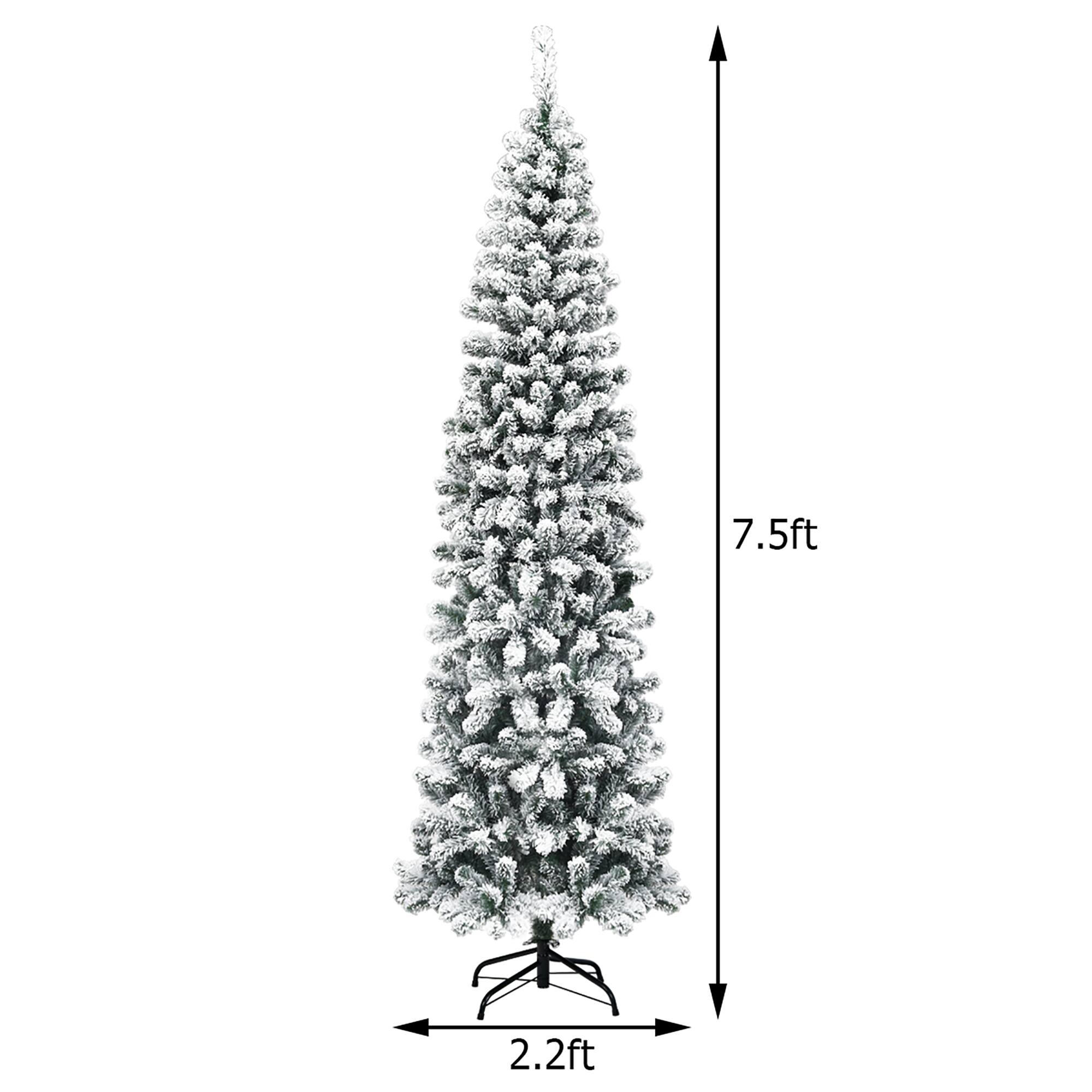 The text on the image reads "7.5ft 2.2ft," which indicates that the tree is 7.5 feet tall and 2.2 feet wide.